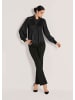 MADELEINE Elegante Viskosebluse mit Knopfleiste in schwarz