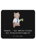 Mr. & Mrs. Panda Mouse Pad Beamtin Heldin mit Spruch in Schwarz