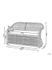 Beliani Gartenbank SUSUA in /Weiß - (W) 189 x (H) 87 x (L) 66 cm