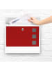 relaxdays Briefkasten in Weiß-Rot - (B)36 x (H)30 x (T)10 cm