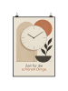 Mr. & Mrs. Panda Poster Uhr minimalistisch Design mit Spruch in Weiß