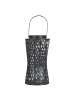 Beliani Laterne MACTAN in Schwarz - (W) 26 x (H) 38 x (L) 14 cm