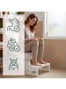 relaxdays Toilettenhocker in Weiß - (B)43,5 x (H)18,5 x (T)28 cm