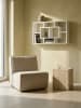 KADIMA DESIGN Wandregal RUR: Modernes Design, MDF, melaminharzbeschichtet in Weiß