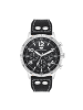 Rhodenwald & Söhne Herren Chronograph silber Echtleder schwarz in schwarz