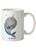 Mr. & Mrs. Panda Kaffeetasse Narwal Gitarre ohne Spruch in Weiß
