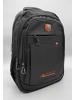 EGOMAXX Gepolsterter Rucksack Carbon Optik Design Backpack in Schwarz-Gelb