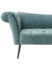 Beliani Chaiselongue NANTILLY in Blau/Schwarz - (W) 175 x (H) 76 x (L) 69 cm