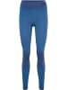 Hummel Hummel Leggings Hmlclea Yoga Damen Atmungsaktiv Schnelltrocknend Nahtlosen in RIVIERA/INSIGNIA BLUE MELANGE