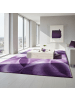 KADIMA DESIGN Teppich Kurzflor Abstrakte Wellen Polypropylen Wohnzimmer in Violett