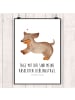 Mr. & Mrs. Panda Poster Hund Dackel mit Spruch in Weiß