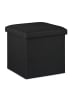 relaxdays Sitzhocker in Schwarz - (B)37,5 x (H)37 x (T)37,5 cm