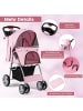 COSTWAY Hundewagen Haustiere Buggy in Rosa