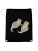 Mr. & Mrs. Panda Gym Bag Otter Hände halten ohne Spruch in Schwarz