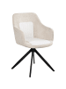 Beliani 2er-Set Esszimmerstuhl LIKELY in Beige/Schwarz/Weiß