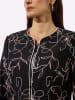 creation L Lyocell-Viskose-Blazer in schwarz-burgund-gemustert