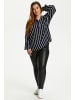 KAFFE curve Langarm-Bluse KCsida in Midnight / Chalk Stripe