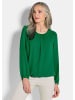 GOLDNER Jerseybluse mit Falten-Details in grün
