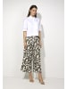 More & More Jerseyculotte in summer leaf print tundra olive