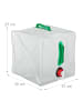 relaxdays 3 x Wasserkanister in Transparent - 20 Liter