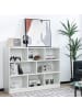 COSTWAY Bücherregal mit 8 Fächern in Weiß