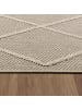 KADIMA DESIGN Teppich Outdoor Flachgewebe Berber-Muster Polypropylen Terrasse in Beige