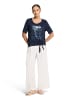 Betty Barclay Basic Shirt mit Schleifenknoten in Patch Dark Blue/Dark Blue