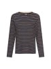 Camel Active Langarm-T-Shirt aus Bio-Baumwolle in Blau gestreift