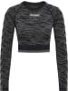 Hummel Longsleeve "Mt Saga Seamless Crop T-Shirt Ls" in Schwarz
