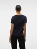 Vero Moda 2er Pack Basic T-Shirt VMPAULA in Weiß-Dunkelblau