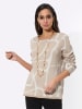 creation L Jacquardpullover in beige-gemustert