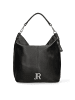 John Richmond Schultertasche in BLACK AND  OFF SILVER