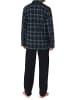 NORMANN Schlafanzug Pyjama zum durchknöpfen Karo - 75266 in marine
