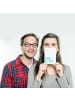 Mr. & Mrs. Panda Postkarte Kollegin mit Spruch in Weiß