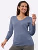 WITT WEIDEN V-Ausschnitt-Pullover in taubenblau