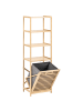 Beliani Badezimmerschrank SAJAMA in Braun/Grau - (W) 40 x (H) 130 x (L) 30 cm