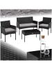 tectake Rattan Gartenset für 4 Personen, Sofa 250 kg, je Sessel 120 kg