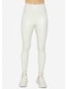 SASSYCLASSY Thermo High-Rise Leggings in Lederoptik in Weiß