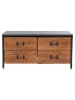 MCW Kommode Q66, Holz braun, Metall schwarz