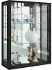 VCM  Wandvitrine Glasvitrine Udina Spiegel in Schwarz