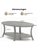 COSTWAY Couchtisch mit Ablage in Grau
