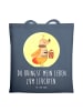 Mr. & Mrs. Panda Strandtasche Glühwürmchen mit Spruch in Indigo Blue