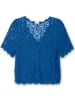 sheego by Joe Browns Ajourstrickjacke in kobaltblau