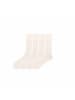 MUNADUNA 4er-Pack Lochmuster-Buchstaben-Longsocken in Beige