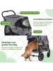 COSTWAY Hundewagen klappbar bis 40 kg in Grau