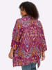 sheego by Joe Browns Blusenjacke in magenta-lila-gemustert
