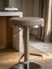 KADIMA DESIGN Barhocker WL1.942 Taube Edelstahl höhenverstellbare Sitzhöhe 57 - 82 in Beige