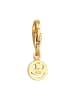 Nenalina Charm 925 Sterling Silber mit Smiling Face, Smiling Face in Gold