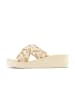 Flip Flop Sandalen "wedgy*cross" in beige