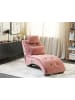 Beliani 2-tlg Chaiselongue SIMORRE in Rosa/Schwarz/Silber symmetrisch
